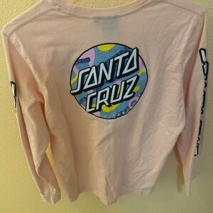 Santa Cruz Skateboards Kids Pastel Pink Long Sleeve Tee